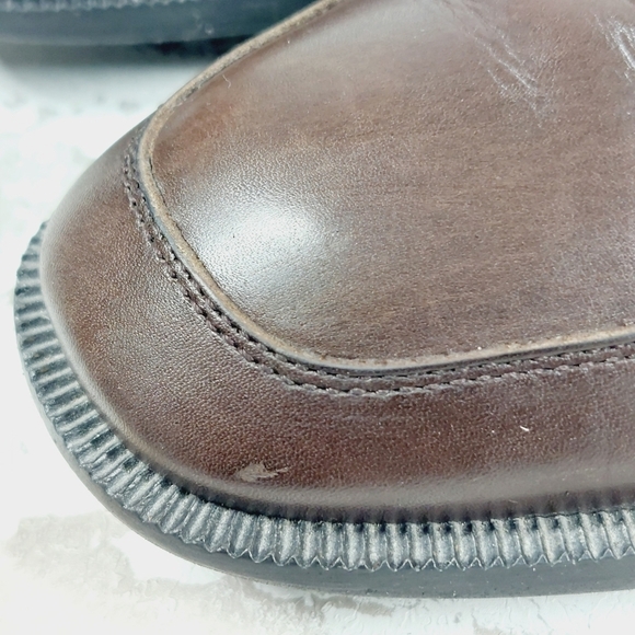 Ermenegildo Zegna Brown Leather Lace Up Business Casual Dress Shoes O714 main image 10